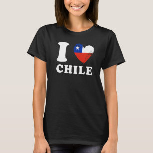 T-shirt I Love Chile Heart Flag Chili