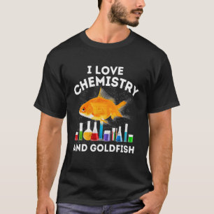 T-shirt I Love Chimie et Goldfish Enseignant Chimiste Or