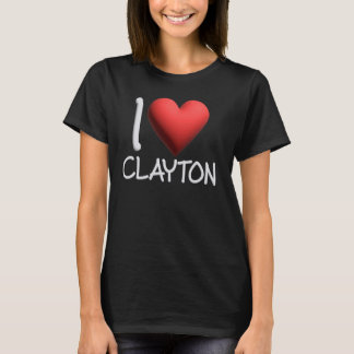 T-shirt I Love Clayton Nom Hommes Personnalisés Guy BFF Fr