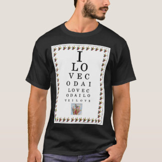 T-shirt I LOVE CODA Eye Chart
