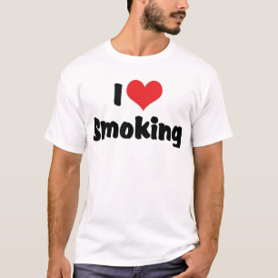 T-shirt I Love Coeur Fumer - Tabac Fumeurs de cigarettes