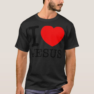 T-shirt I Love Coeur Jésus - Coeur Rouge Design de texte n