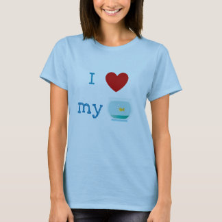 T-shirt I Love (Coeur) My Gold Fish Shirt
