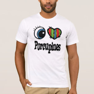 T-shirt I Love (Coeur) Porcupines