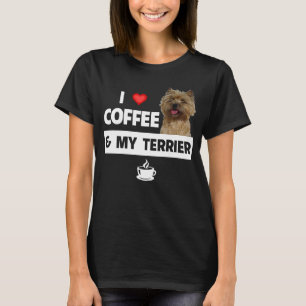 T-shirt I Love Coffee and My Cairn Terrier Dog Maman Papa