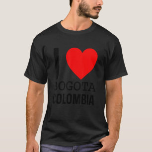 T-shirt I Love Colombia Bogota Drapeau Carte Souvenir colo