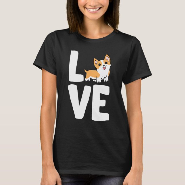 T-shirt I Love Corgis corgi chien (Devant)