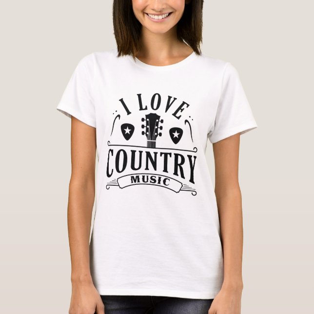 T-shirt I Love Country Music (Devant)