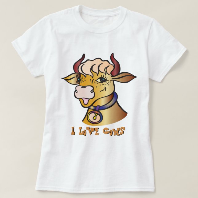 T-shirt I Love Cows (Design devant)