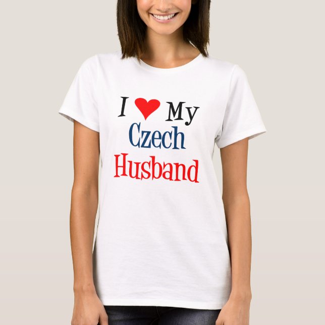 T-shirt I Love Czech Husband (Devant)