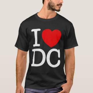 T-shirt I Love Dc Washington Distressed I He Dc