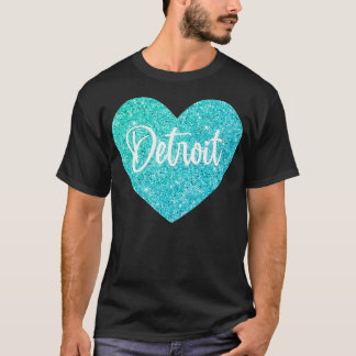 T-shirt I Love Detroit Michigan USA Heart
