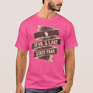 T-shirt I Love Devils Lake State Park Wisconsin Wi Randonn