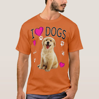 T-shirt I Love Dogs - Golden Labrador retriever t