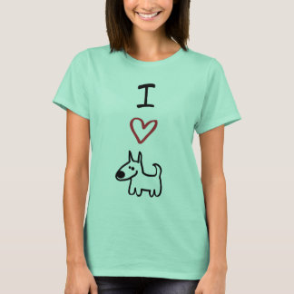 T-shirt "I Love Dogs" Ringer Tee