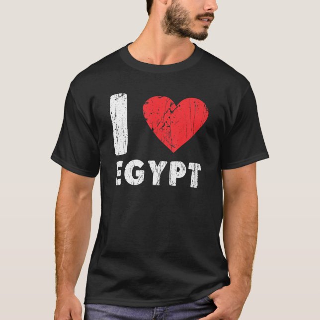 T-shirt I Love Egypt I Heart Egypt Family Travel Egypt Fla (Devant)