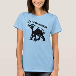 T-shirt I Love Elephants Chemise