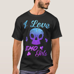 T-shirt I Love Emo garçons I Love Emo filles Emo Goth Matc