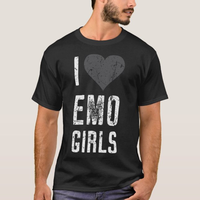 T-shirt I Love Emo Girls (Devant)