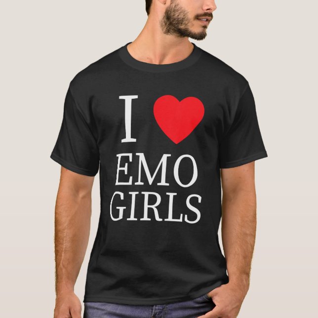 T-shirt I Love Emo Girls I Heart Emo Girls 4 (Devant)