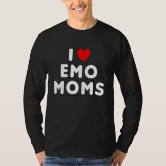 T-shirt I Love Emo Moms Funny Red Heart 1