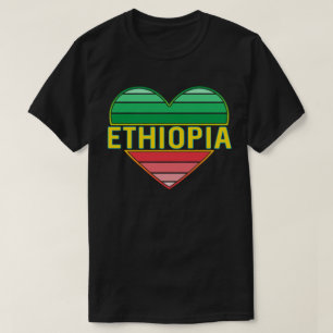 T-shirt I Love Ethiopia, Ethiopian Heart