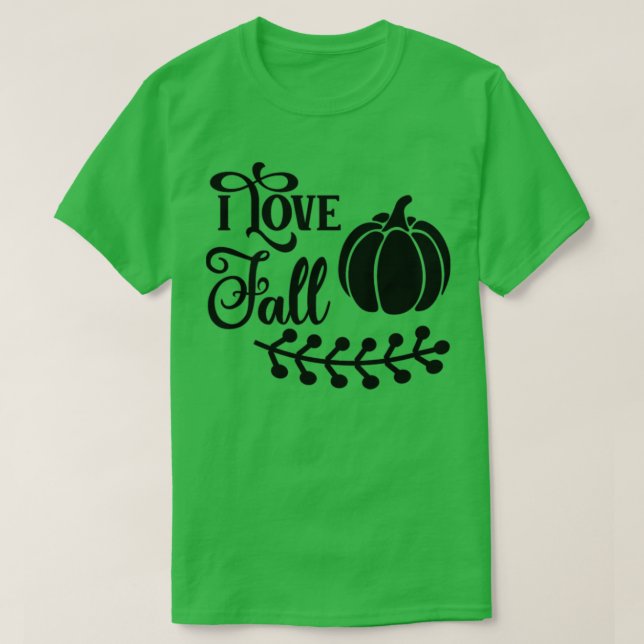 T-shirt I Love Fall Simple Letting (Design devant)