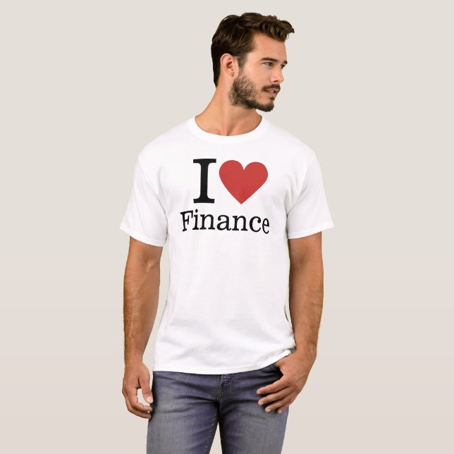 T-shirt I ❤️ Love Finance CUSTOMIZABLE Hommes (Devant entier)