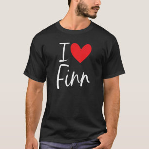 T-shirt I Love Finn Nom Personnalisé Fille Femme Bff Frien