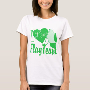 T-shirt I Love Flag Team Green