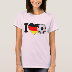T-shirt "I Love Football" Tee-shirt féminin Allemagne Germ