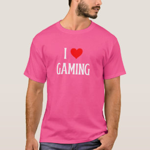 T-shirt I Love Gaming I Heart Gaming Video Gaming Games lo