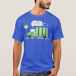 T-shirt I Love Garbage Truck Enfants Chemise Garçons Truck