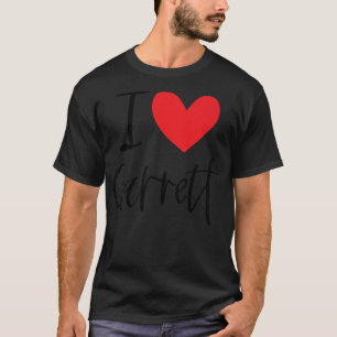 T-shirt I Love Garrett Nom Coeur Personnalisé Hommes Guy B
