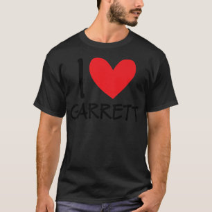 T-shirt I Love Garrett Nom Hommes Personnalisés Guy BFF Co