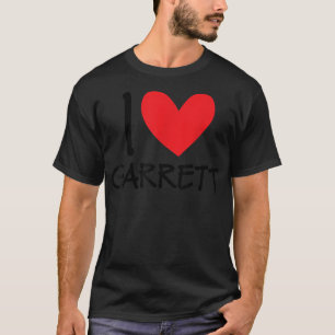 T-shirt I Love Garrett Nom Hommes Personnalisés Guy BFF Co