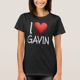 T-shirt I Love Gavin Nom Hommes Personnalisés Guy BFF Ami