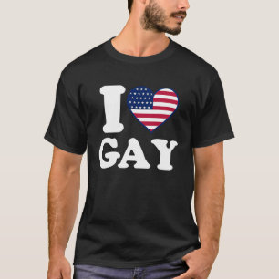T-shirt I love Gay I heart Gay