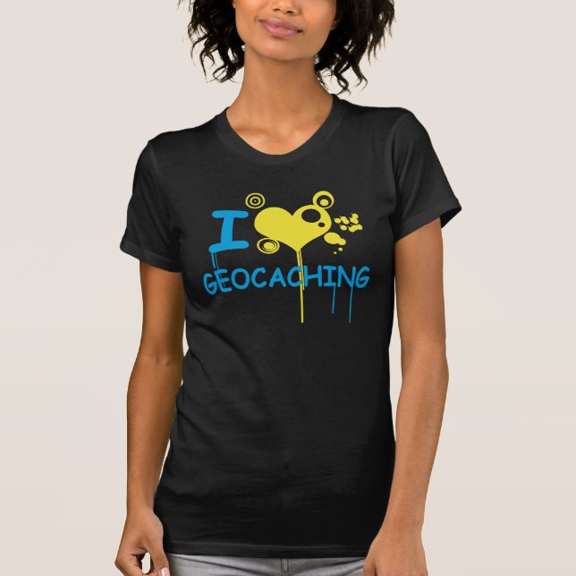 T-shirt I love geocaching (Devant)