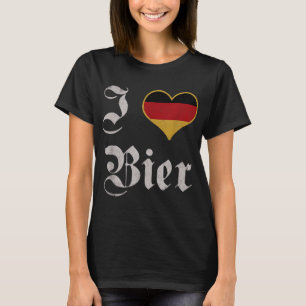 T-shirt I Love German Bier Oktoberfest Munich Boisson Bier