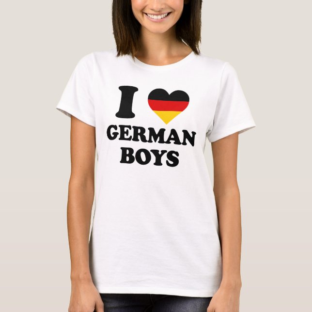 T-shirt I love German Boys (Devant)