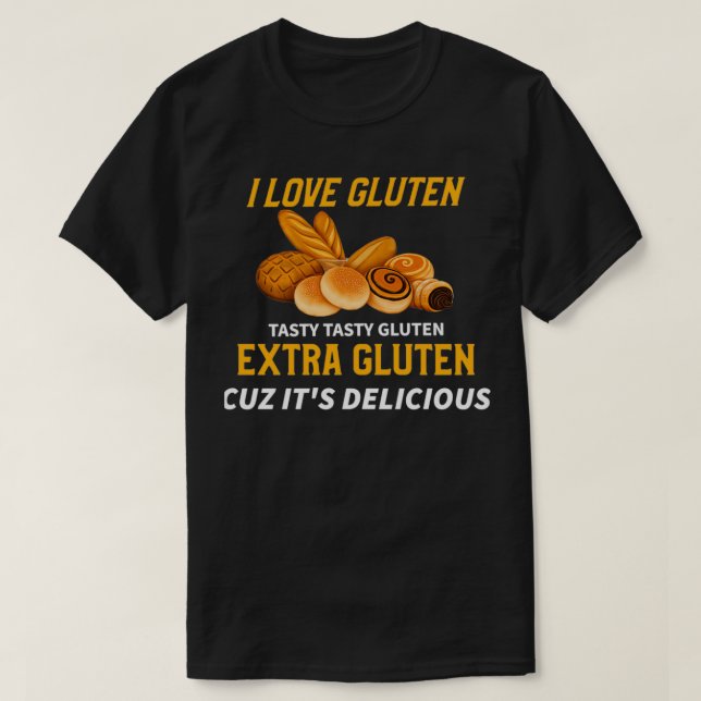 T-shirt I Love Gluten (Design devant)