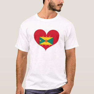 T-shirt I Love Grenada Drapeau