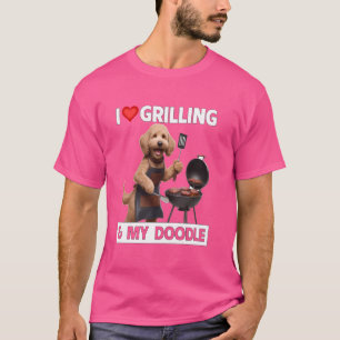 T-shirt I Love Grilling & My Golden Doodle Cookout BBQ