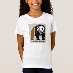 T-Shirt I love GRIZZLY BEARS - Amoureux des animaux - Faun