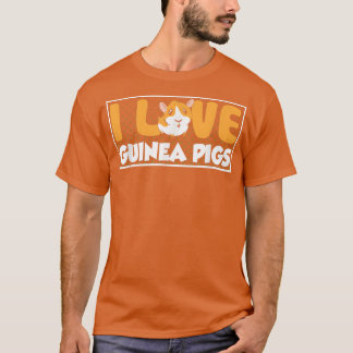 T-shirt I Love Guinée Cochons Guinée Cochon Oreille Animau
