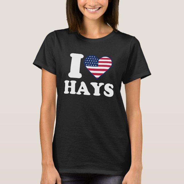 T-shirt I love Hays I heart Hays (Devant)