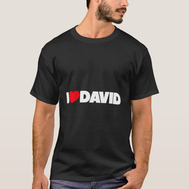 T-shirt I Love Heart David (Devant)