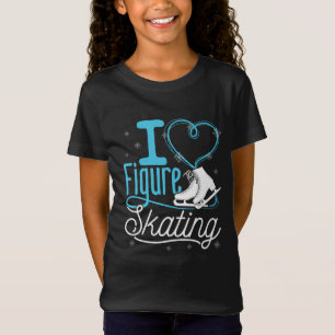 T-Shirt I Love Heart Figure Patinage