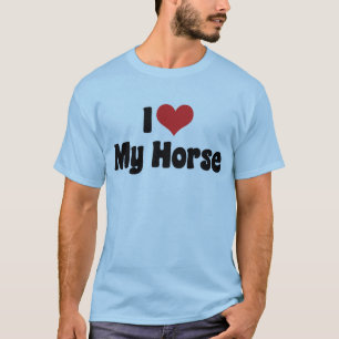 T-shirt I Love Heart Horses - Cheval Lover